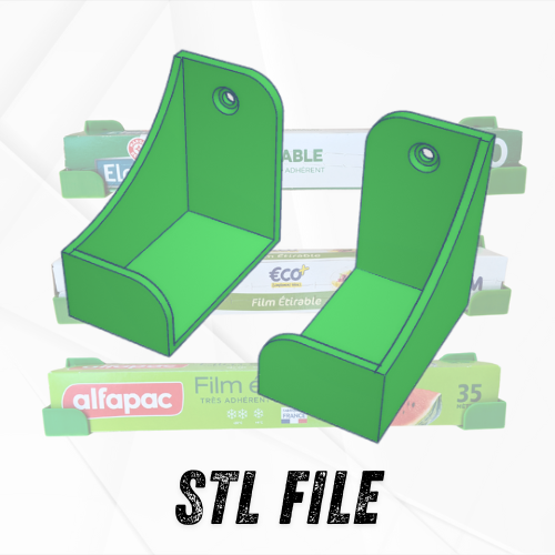 Foil and Plastic Wrap Organizer | STL File for 3D Printing (45 mm)