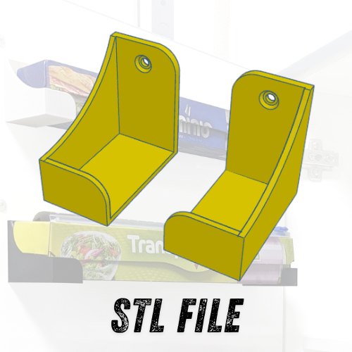 Foil and Plastic Wrap Organizer | STL File for 3D Printing (50 mm)